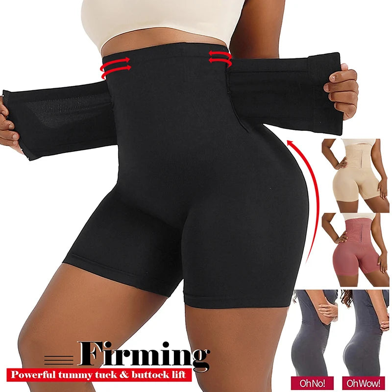 Women's Shapewear Tummy Control Body Shaper Fajas Hook Shorts Butt Lifter High Waist Underwear Slimming Panties