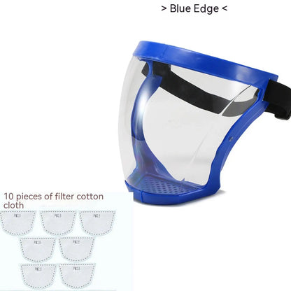 Transparent Face Shield for Work, Anti-fog Oil-proof Full Face Mask for Kitchen