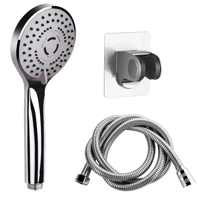 Pressurized Handheld Shower Head Set for Bathroom, Shower Nozzle, Large Water Outlet, 5 Modes, Universal Fit, Water Saving