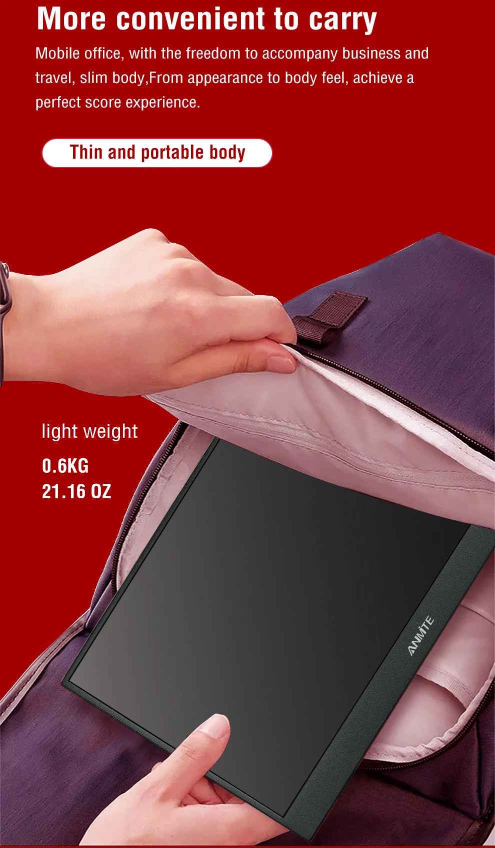 14-inch Portable Touch Monitor Optional Non-Touch 16:10 400cd/m2 Gaming Computer Expand Screen for XBox PS4/5 Switch Laptop