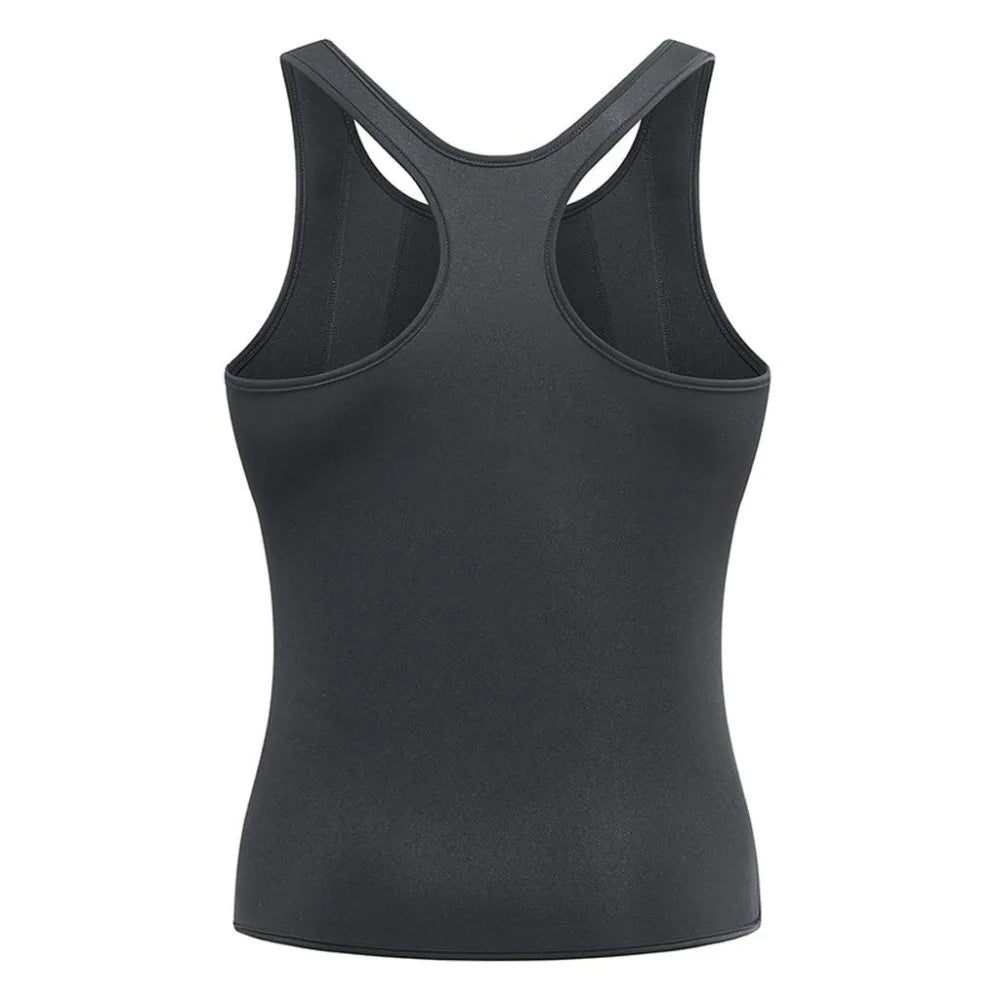 Men's Abdomen Reducer, Body Shaper, Sweat Promoter, Sauna Vest, Waist Trainer for Fitness, Tummy Slimming Shapewear, Fat Burner Tank Top