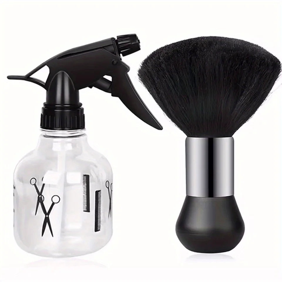 WANMEI-Juego de rociador de agua para peluquero, peluquero, plumero para el cuello, cepillo de limpieza, herramienta de Peinado profesional