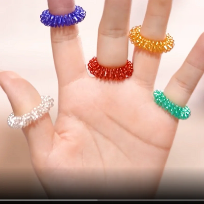 Anillos de Acupresión Fidget | Set 10 piezas | Alivio del Estrés para Adolescentes y Adultos