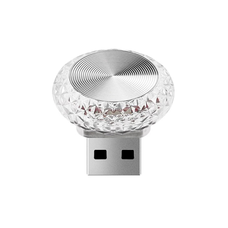 Portable USB Car Ambient Light, Mini LED Decorative Car Interior Atmosphere Lamps, Ambient Light, Computer Light, Plug & Play