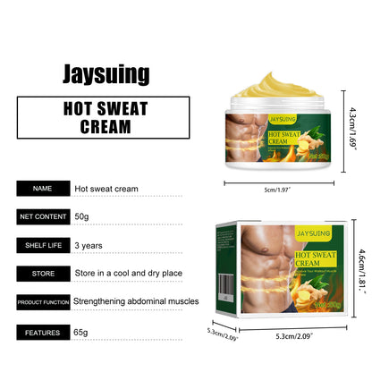 Massage Cream for Men for Body Care, Warming Sensation, Post-Workout Recovery, Skin Hydration, Firming Routine, Non-Greasy, 50g