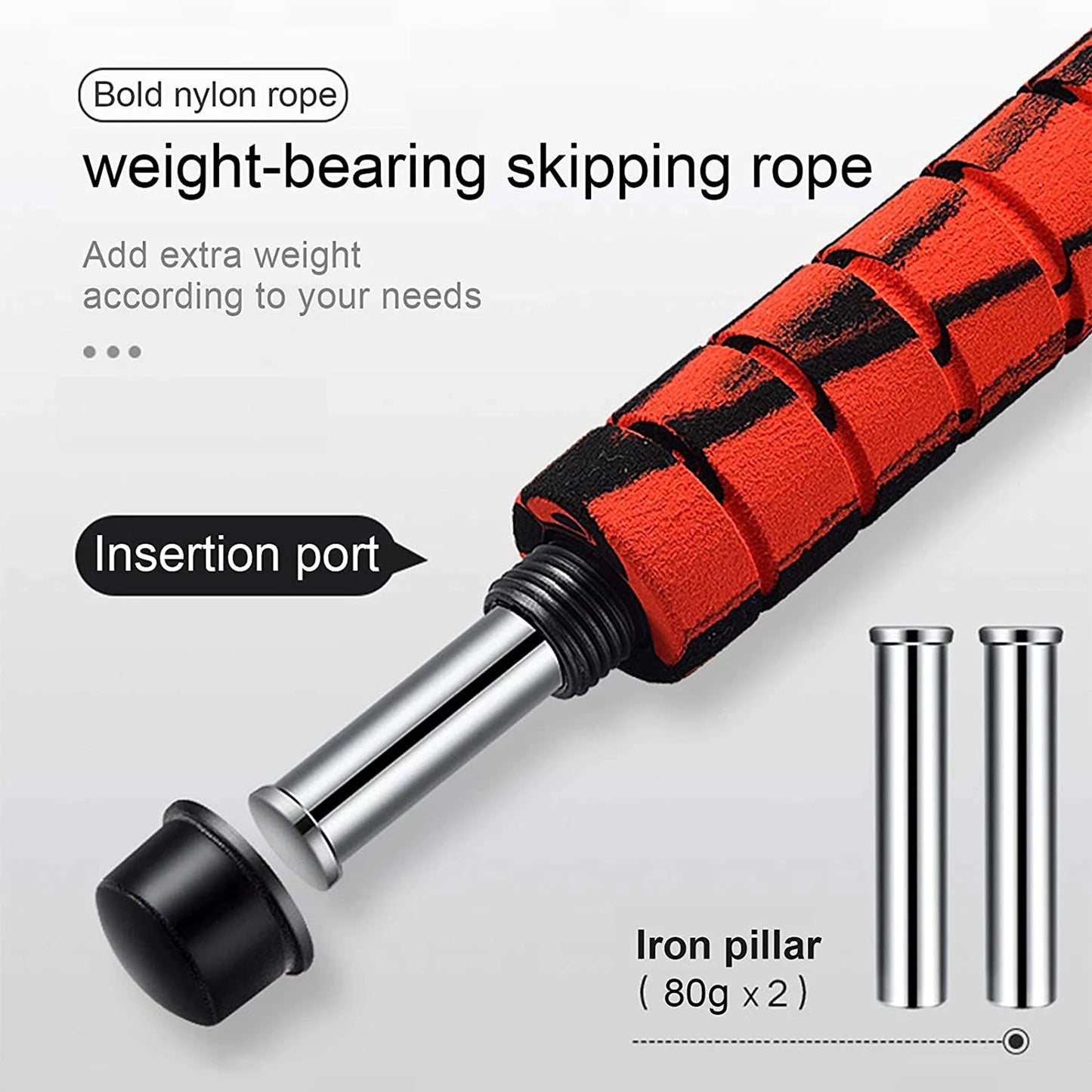 Cuerda para saltar, Crossfit, boxeo, cuerda para saltar pesada, asas de agarre de espuma para entrenamiento físico, entrenamiento de fuerza de resistencia