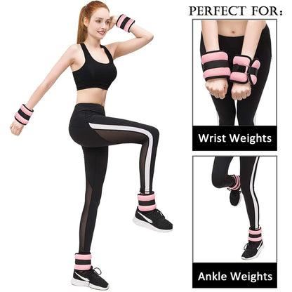 1 Pair Ankle and Wrist Weights (0.25kg/0.5kg each pack) for Women and Men, New Leg and Arm Weights Set with Adjustable Straps for Exercise