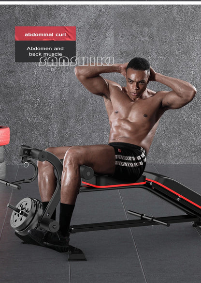 Banco Multifunción de Pesas y Fitness | Silla Romana, Curl de Bíceps, Abdominales | 300 kg