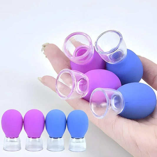 Taza de masaje con ventosas de silicona para el cuerpo, cara, cuello, masajeador de ojos, tanque de vacío, cuidado Facial corporal, herramienta de belleza antienvejecimiento
