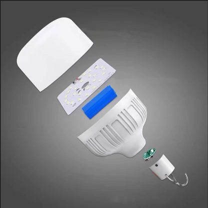 Bombilla LED Portátil Recargable USB con Gancho | 4 Modos, Alta Potencia para Camping y Exteriores