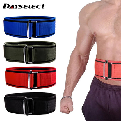 Cinturón de Levantamiento de Pesas con Hebilla Autoblocante – Nailon Ajustable, Soporte Lumbar | dayselect KD517