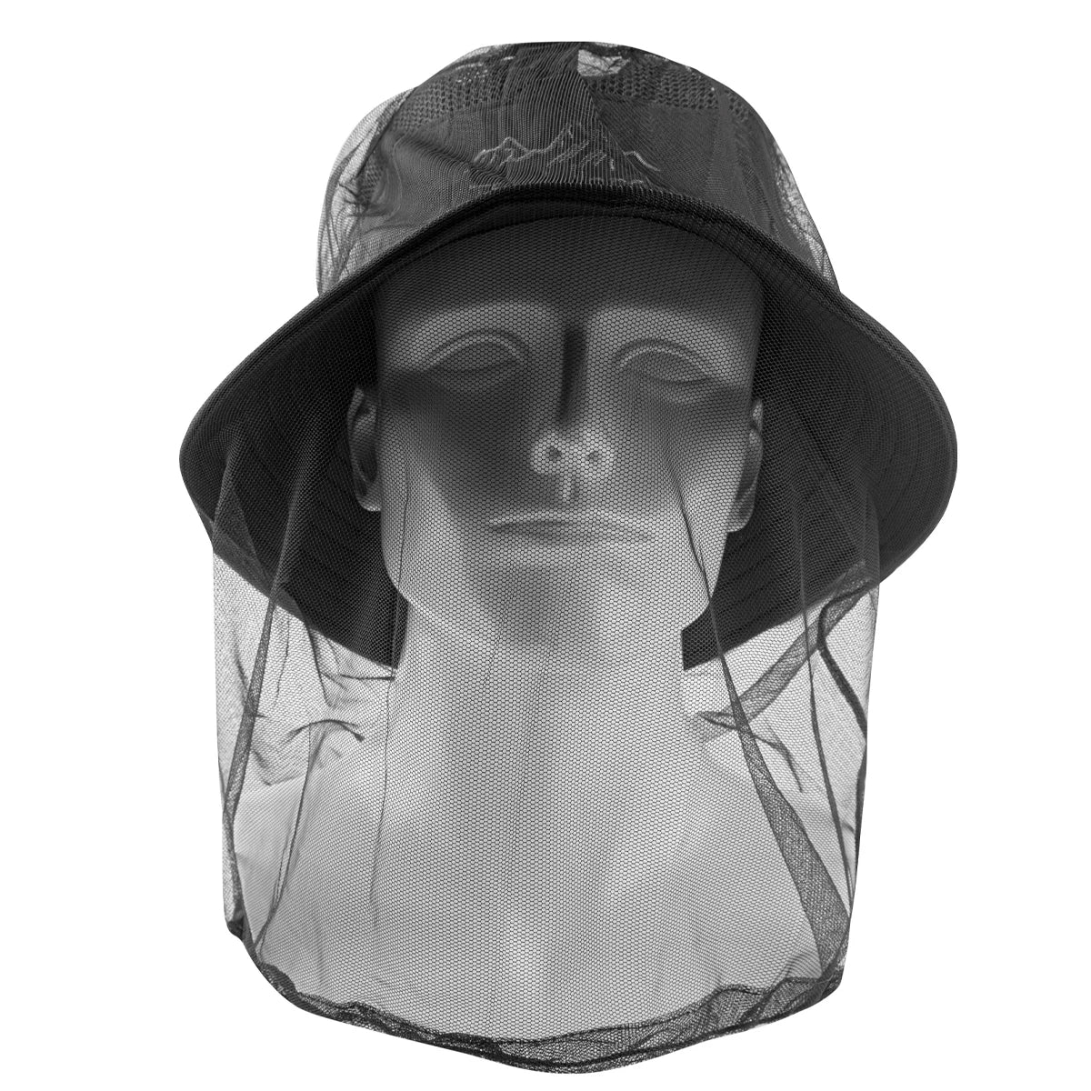 1 unidad de malla Ultra grande y larga con agujeros Extra finos, mosquitera suave y duradera, mosquitera Premium, Protector facial para cabeza de insecto, gorra para acampar