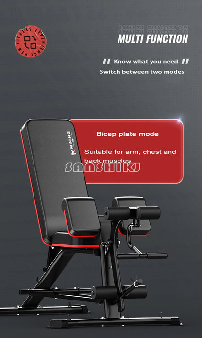 Banco Multifunción de Pesas y Fitness | Silla Romana, Curl de Bíceps, Abdominales | 300 kg