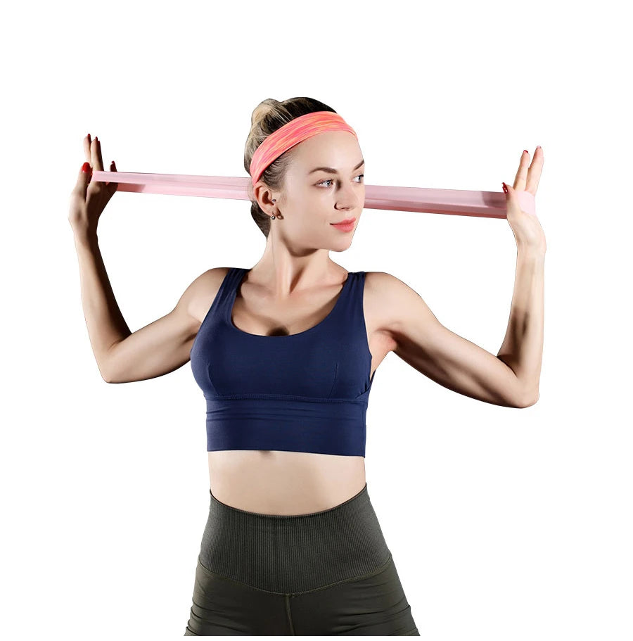 Bandas Elásticas de Resistencia – Set de 5 Niveles | Látex Natural | Fitness, Yoga, Pilates y Crossfit