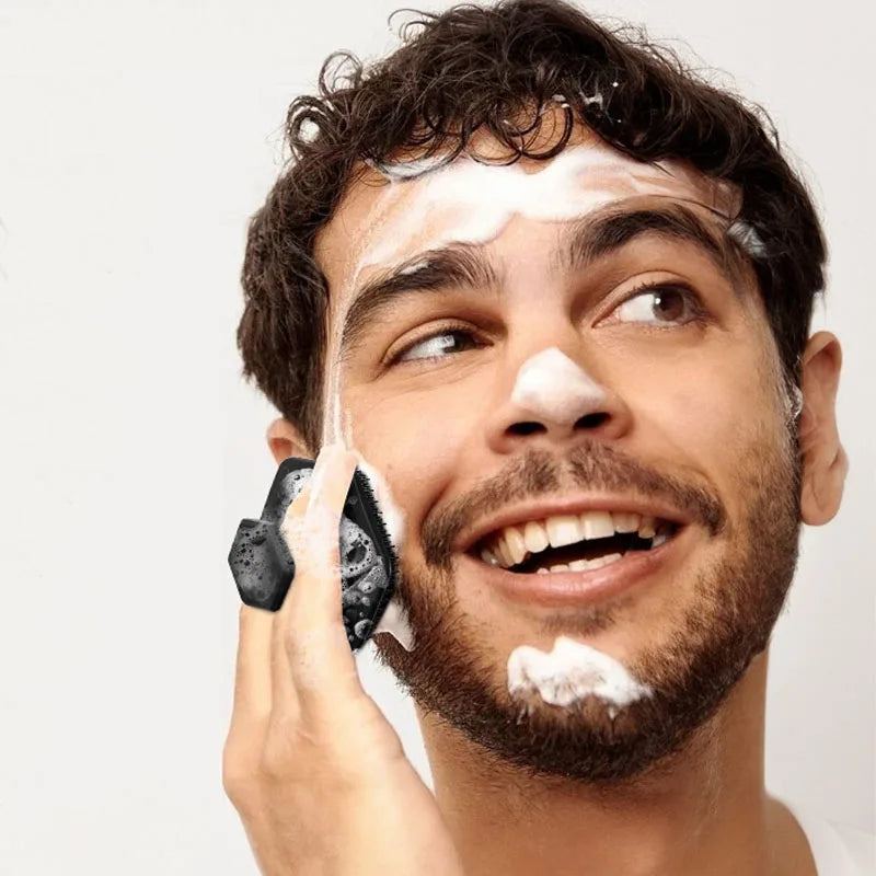 Alwafore cepillo de limpieza Facial depurador de silicona cara en miniatura limpieza profunda masaje de afeitado cepillo exfoliante Facial limpiador Facial para hombres
