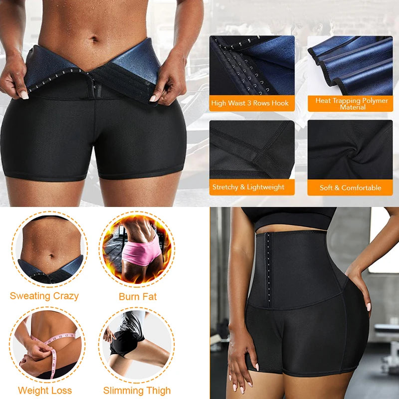 MISSMOLY Sweat Sauna Briefs Body Shaper Shorts Slimming Shapewear for Weight Loss Waist Trainer Tummy Control Thermal Leggings