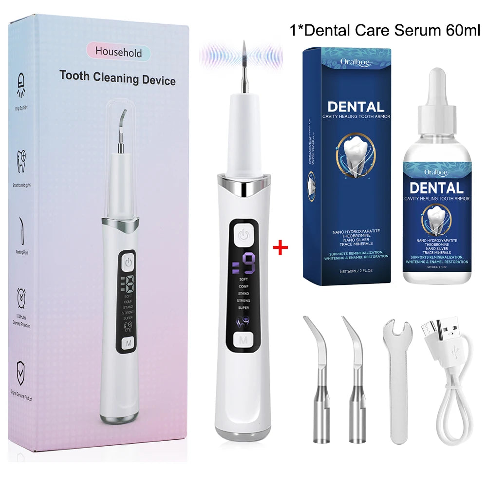 Escalador Dental Ultrasónico Eléctrico – 5 Modos, 9 Niveles, Eliminador de Sarro y Manchas | AFDEAL