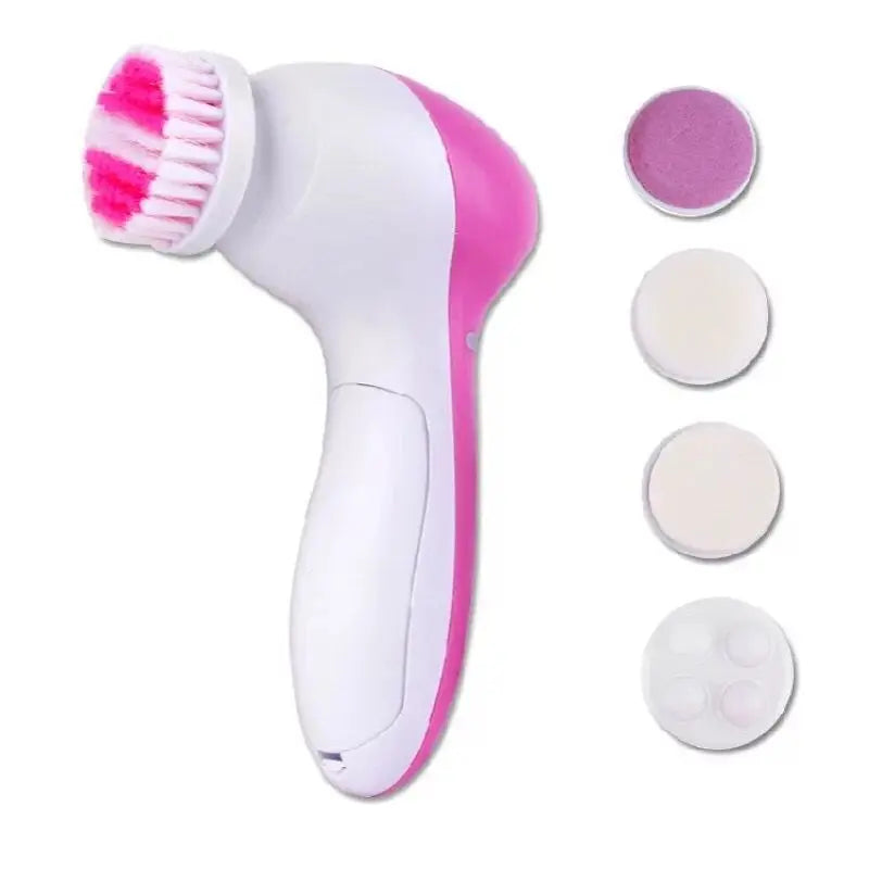 5-in-1 Electric Facial Cleanser, Facial Cleansing Brush, Washing Machine, Spa, Skincare, Massager, Blackheads, Facial Cleansing Tools