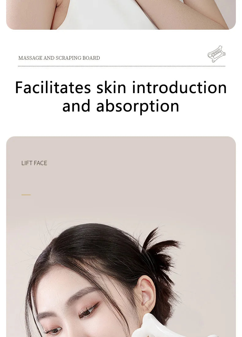 Tabla de masaje Gua Sha para mantenimiento Facial, placa de raspado de cuerpo completo portátil sin estática resinosa para mujeres y adultos, novedad de 2024