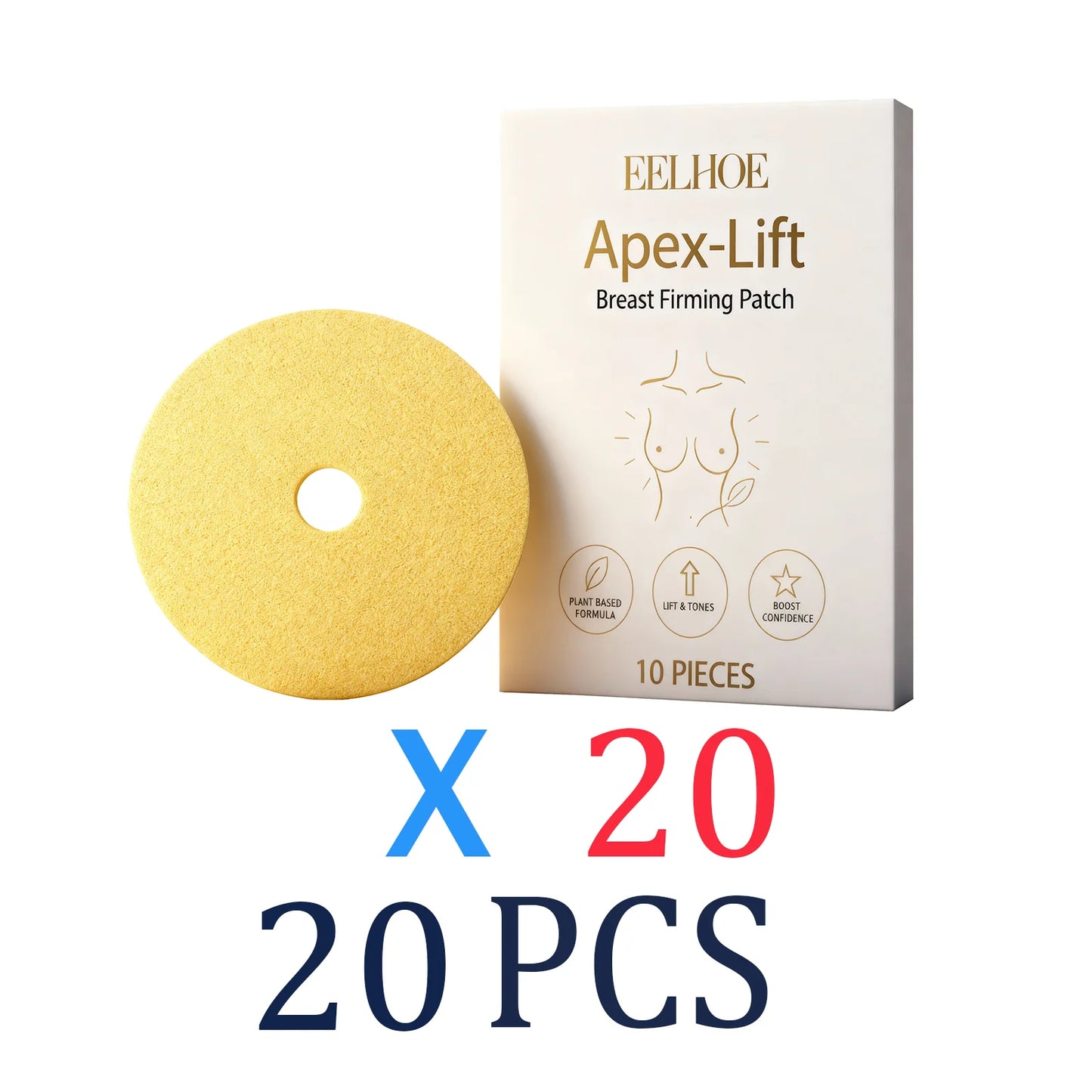 Breast lift patch, 10 Pcs, firming and shaping, skin care, hydrolyzed collagen, infusion, invisible and comfortable women's clothing