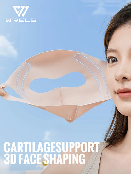 WRELS UV Protection Mask Ice Silk Sun Protection Mask Lightweight Breathable Cyclist Face Mask Anti-UV 400 Face Mask for Men and Women