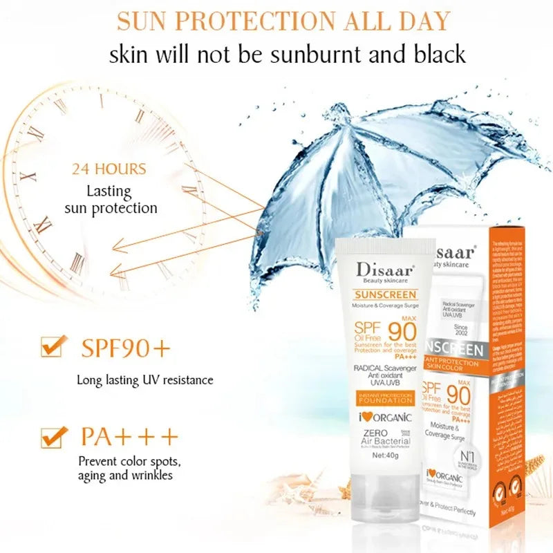 Facial Body Sunscreen, Waterproof, SPF 90+ UV, Sunblock, Skin Protective Cream, Anti-sun Facial Protection Cream for the Beach