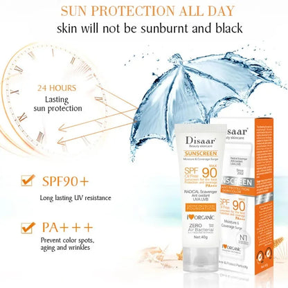 Facial Body Sunscreen, Waterproof, SPF 90+ UV, Sunblock, Skin Protective Cream, Anti-sun Facial Protection Cream for the Beach