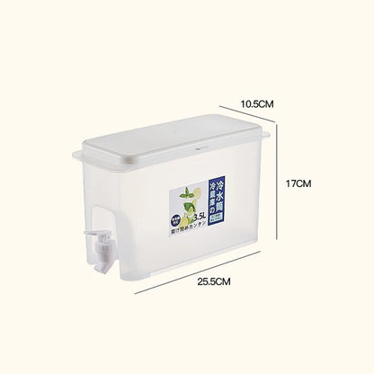 3.5L Water Dispenser with Spigot, Cold Juice Lemonade Beverage Bucket, Liquid Storage Tank, Refrigerator Organizers for Outdoor
