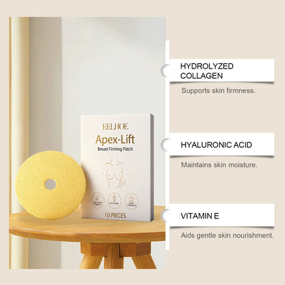 Breast lift patch, 10 Pcs, firming and shaping, skin care, hydrolyzed collagen, infusion, invisible and comfortable women's clothing