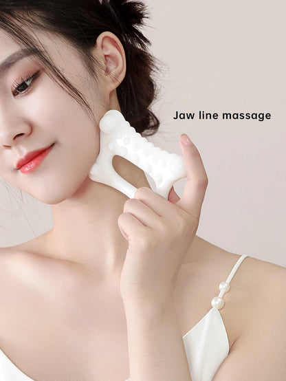 Tabla de masaje Gua Sha para mantenimiento Facial, placa de raspado de cuerpo completo portátil sin estática resinosa para mujeres y adultos, novedad de 2024