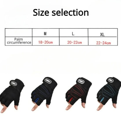Guantes de Gimnasio Unisex con Soporte de Muñeca – Medio Dedo para Pesas, Ciclismo y Culturismo