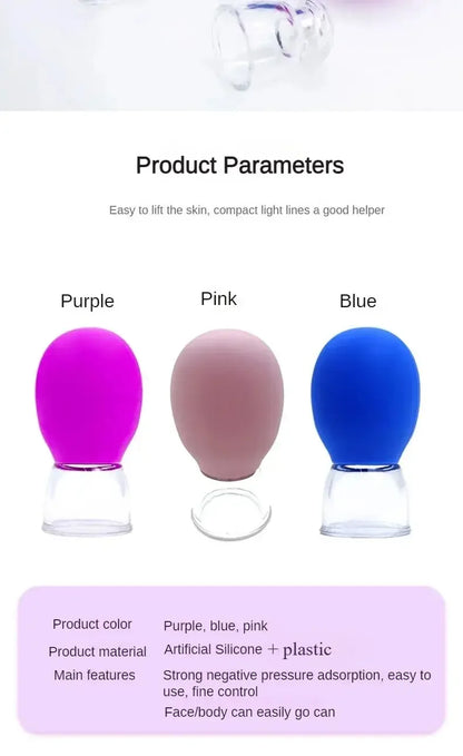 Taza de masaje con ventosas de silicona para el cuerpo, cara, cuello, masajeador de ojos, tanque de vacío, cuidado Facial corporal, herramienta de belleza antienvejecimiento