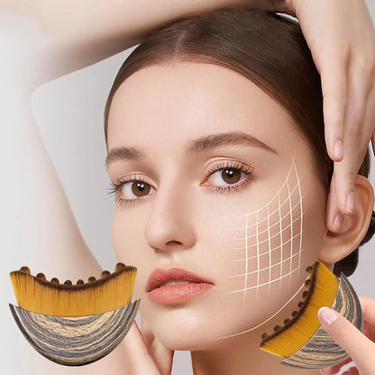 New Facial Massage Brush for Lymphatic Contour Care with Storage Box for Facial Stimulation and Contouring