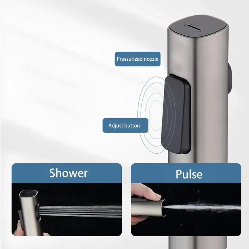 Rociador de bidé para inodoro de presurización, cabezal de ducha Universal de 4 pulgadas, accesorios de baño de mano para limpieza de WC, pulverizador de manguera de agua