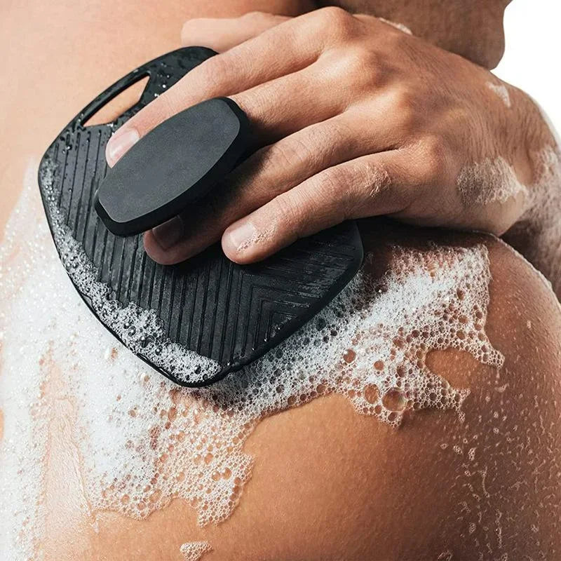 Cepillo de limpieza corporal de silicona suave para exfoliación, práctico, fácil de limpiar, cepillo de baño de silicona, 1 ud.
