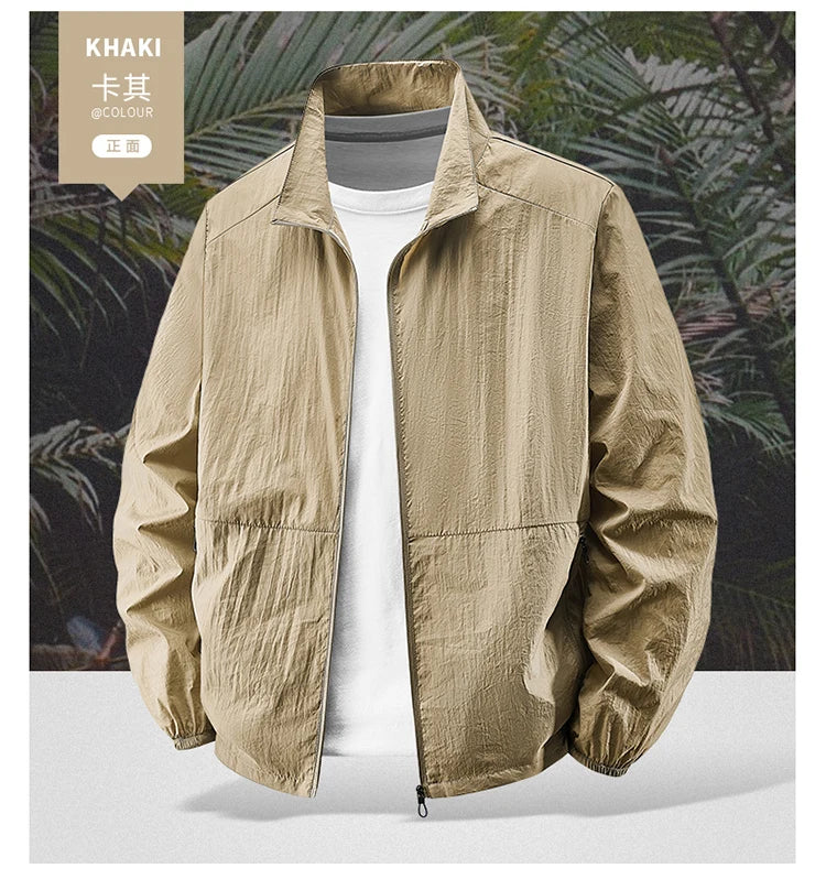 Chaqueta UV UPF50+ para Hombre Tallas Grandes – Cortavientos Ligero de Verano M-8XL