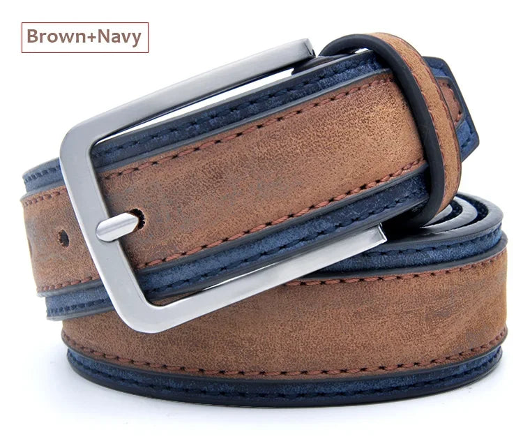 Cinturón de Moda para Hombre – Estilo Casual Lujoso, 3 Colores, Tallas 110-130 cm
