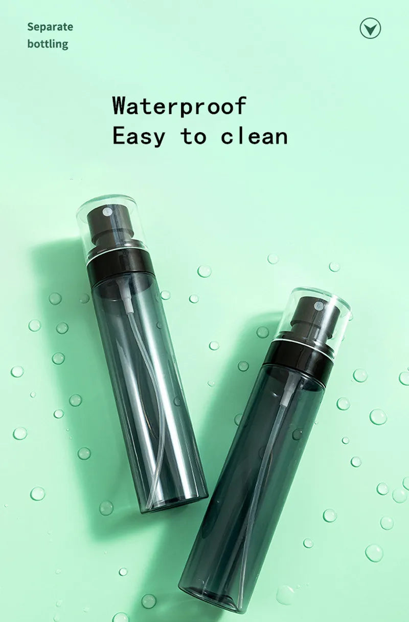 Botella pulverizadora esterilizada con Alcohol, dispensador de tóner para cosméticos, botella vacía con pulverizador en movimiento, portátil, para viaje, 30/60/80/100/120ml