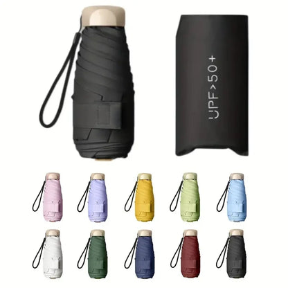 Paraguas UV Ultraligero Plegable – Sol y Lluvia, Dosel 190T