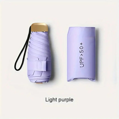 Paraguas UV Ultraligero Plegable – Sol y Lluvia, Dosel 190T