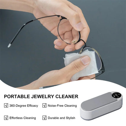 Portable Household Cleaning Machine, 450ml Ultrasonic Cleaner, Jewelry Cleaning Machine for Rings, Glasses, Makeup Brushes