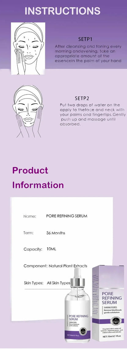 Suéro Facial con Retinol y Niacinamida – Reductor de Poros, No Comedogénico 10ml