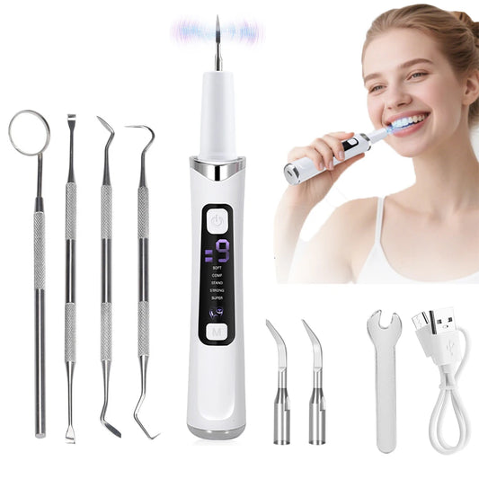 Escalador Dental ultrasónico eléctrico de 5 modos, limpiador de dientes de 9 niveles, eliminador de sarro Oral, limpiador de manchas de dientes, limpieza de dientes