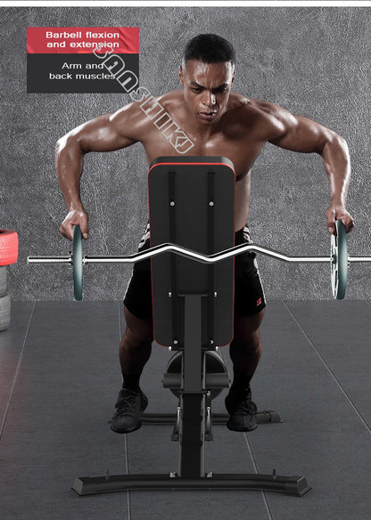 Banco Multifunción de Pesas y Fitness | Silla Romana, Curl de Bíceps, Abdominales | 300 kg