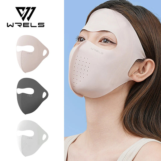 WRELS UV Protection Mask Ice Silk Sun Protection Mask Lightweight Breathable Cyclist Face Mask Anti-UV 400 Face Mask for Men and Women