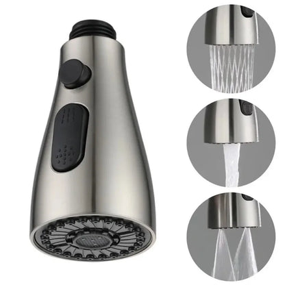 Boquilla rociadora para grifo extraíble de cocina, conexión de 1/2 ", 3 modos, ABS, ahorro de agua, lavabo de baño, cabezal rociador de ducha