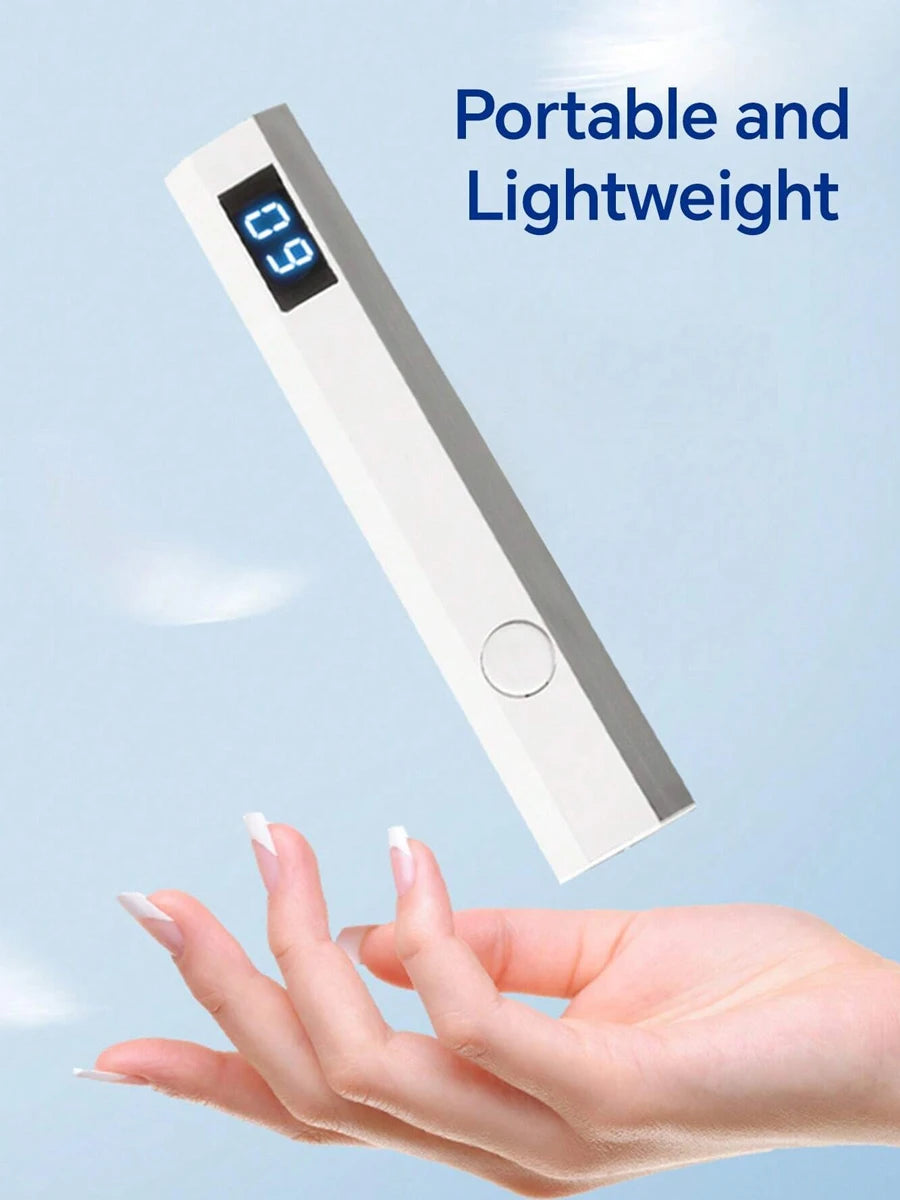 LINMANDA Mini Handheld UV Nail Light for Gel Nails Portable UV Nail Lamp Rechargeable LED Nail Lamp for Nails Desktop Holder for Nail Art