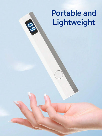 LINMANDA Mini Handheld UV Nail Light for Gel Nails Portable UV Nail Lamp Rechargeable LED Nail Lamp for Nails Desktop Holder for Nail Art