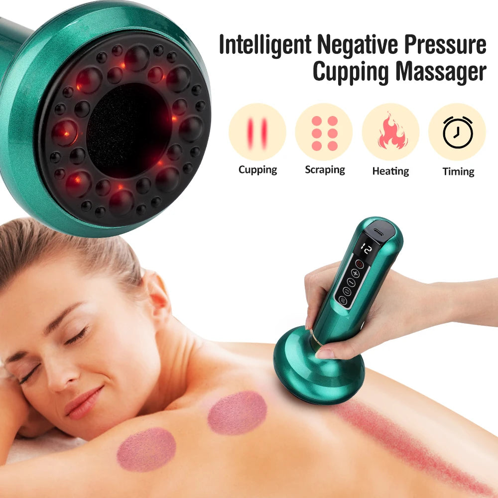 Smart Suction Medical Cupping Set, Beauty Massager, Glass Jars, Anti-Cellulite Cupping, Vacuum Slimming Guasha Massage
