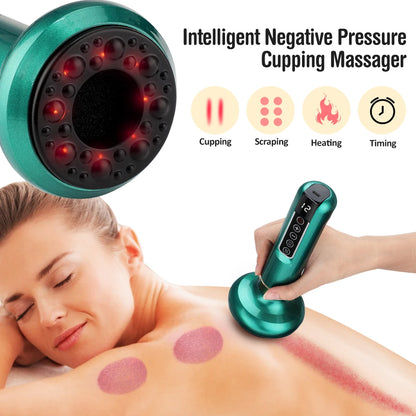 Smart Suction Medical Cupping Set, Beauty Massager, Glass Jars, Anti-Cellulite Cupping, Vacuum Slimming Guasha Massage